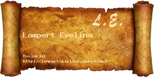 Lampert Evelina névjegykártya